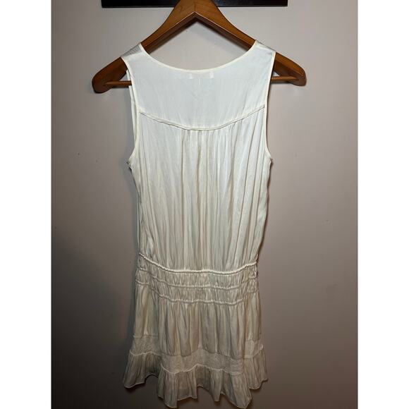 $445 Ramy Brook Mariah Satin Mini Dress Ivory Womens Size S New Bridal Style - Picture 5 of 8